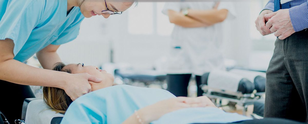 a doctor treat his patients